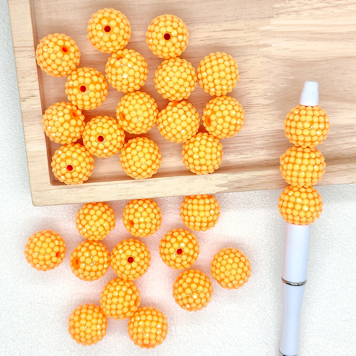 Chunky 20mm Rhinestone Acrylic Bubblegum Bead