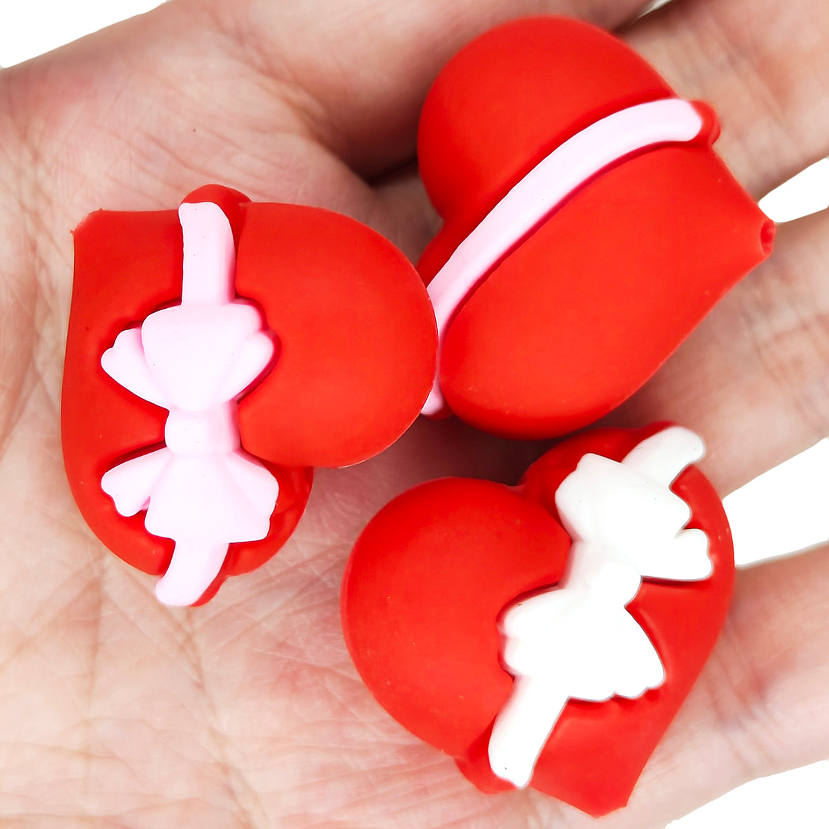 3D Bowknot Heart Focal