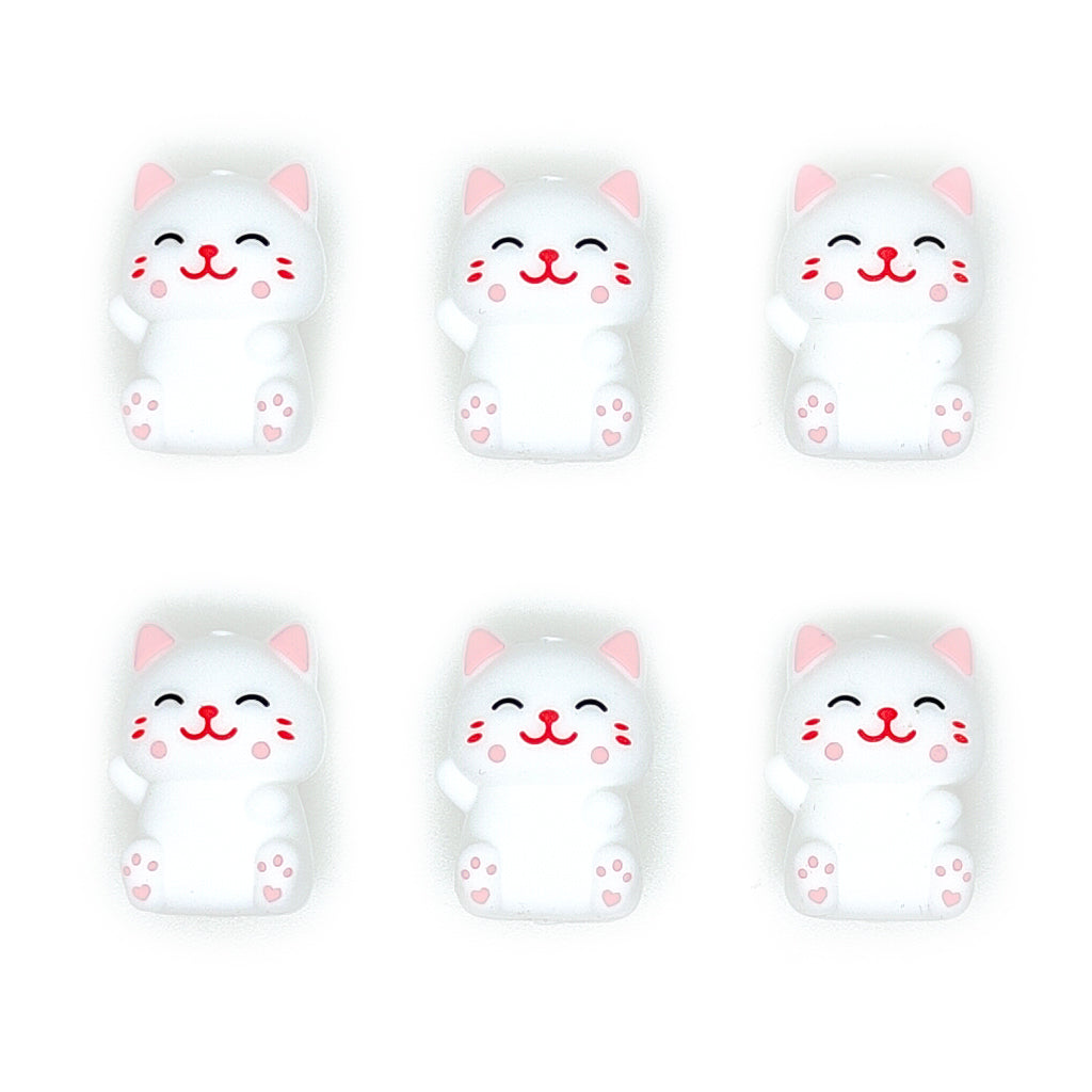 3D White Cat Focal