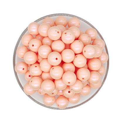 New 15mm Opal Round Glossy Silicone Beads