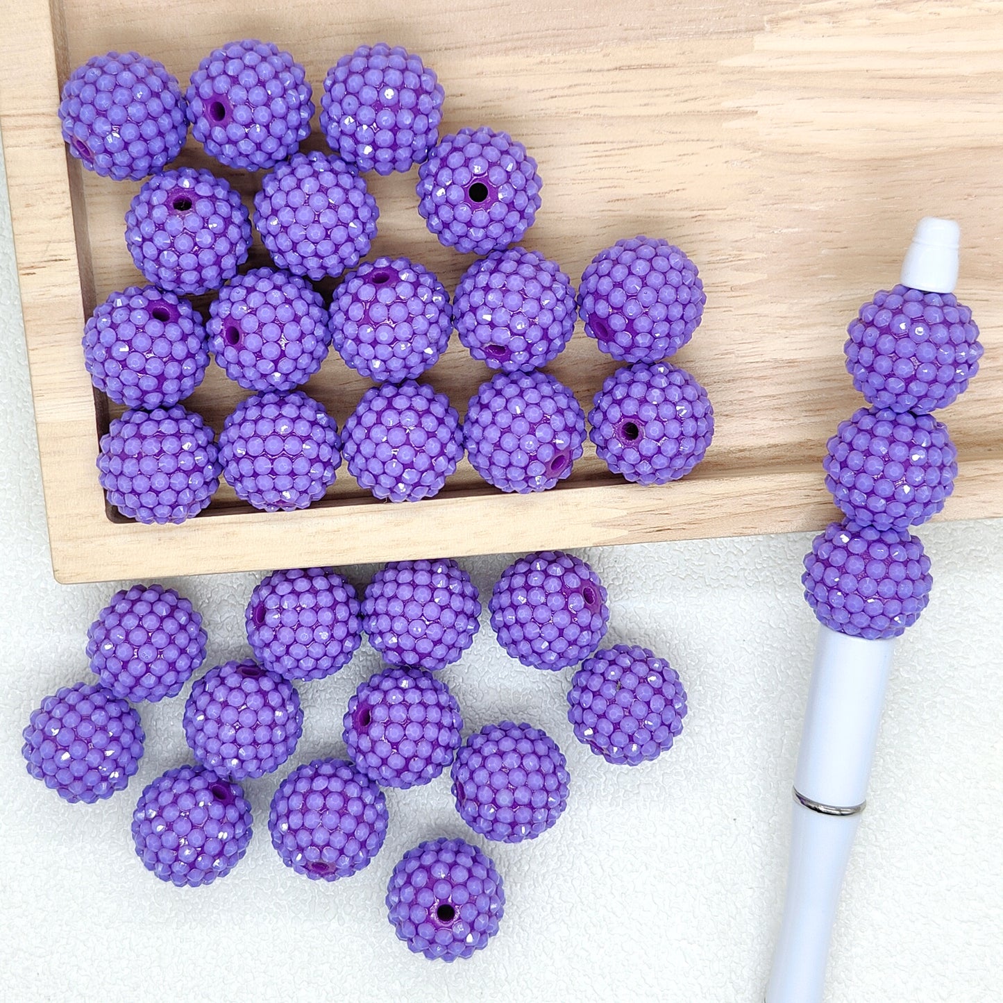 Chunky 20mm Rhinestone Acrylic Bubblegum Bead