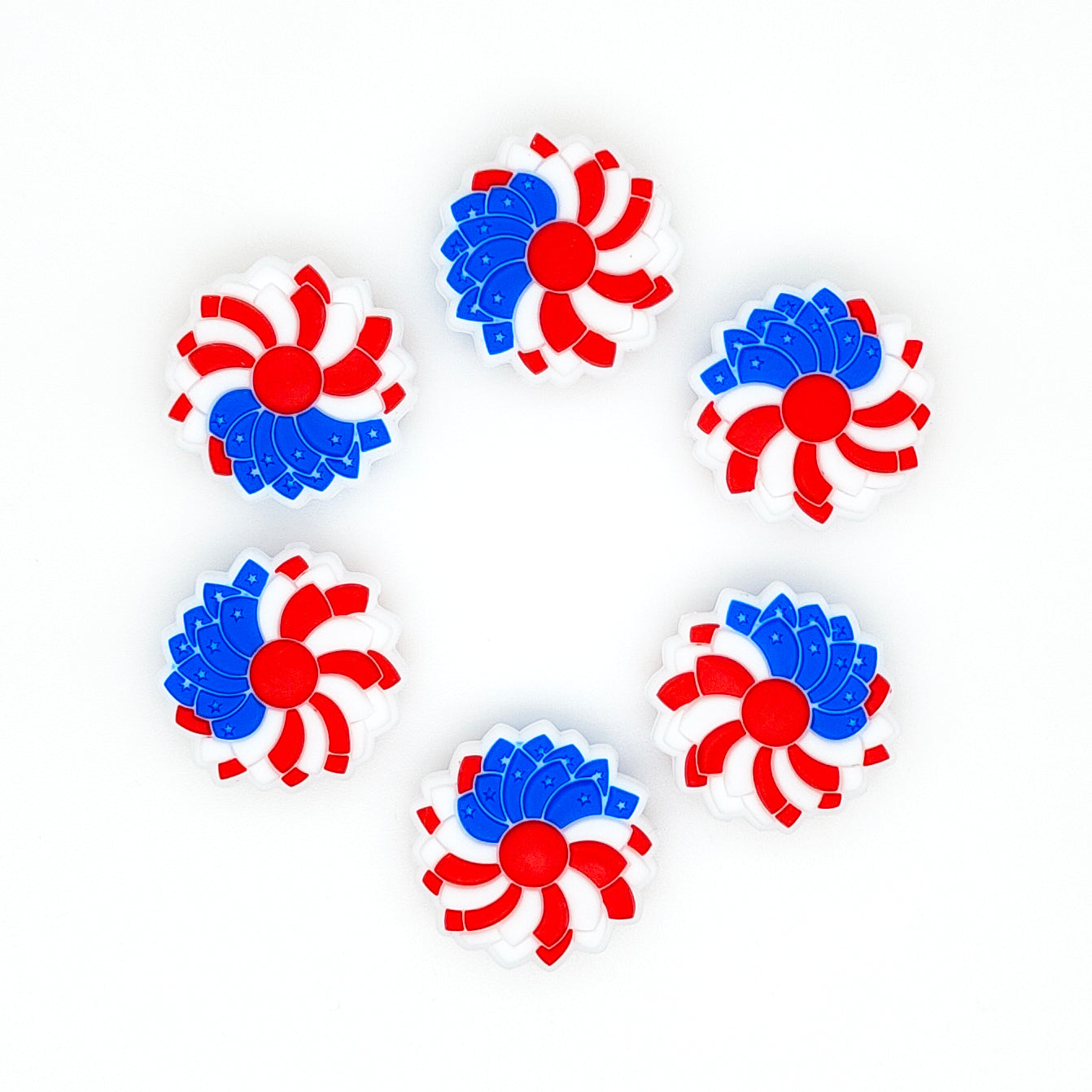 Patriotic Wreath Silicone Focal Beads