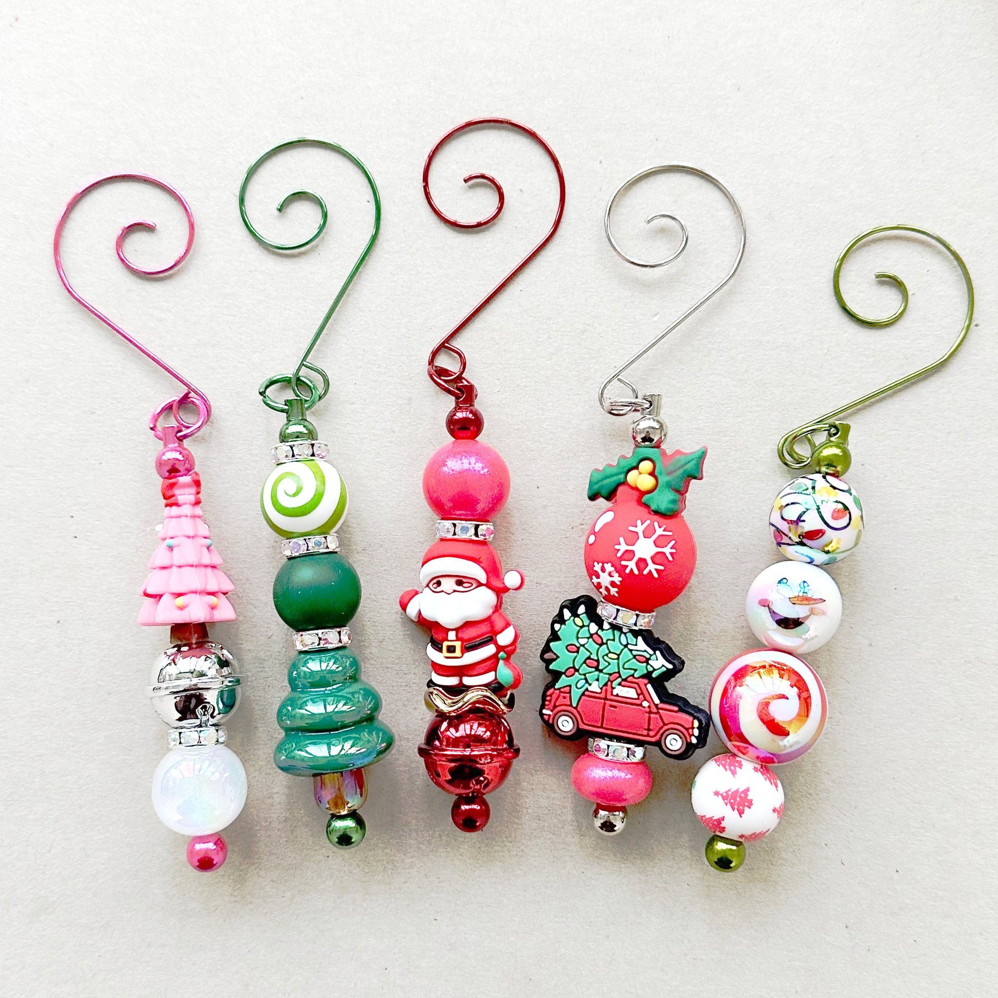 5 Sets DIY Beaded Christmas Tree Hook Kit