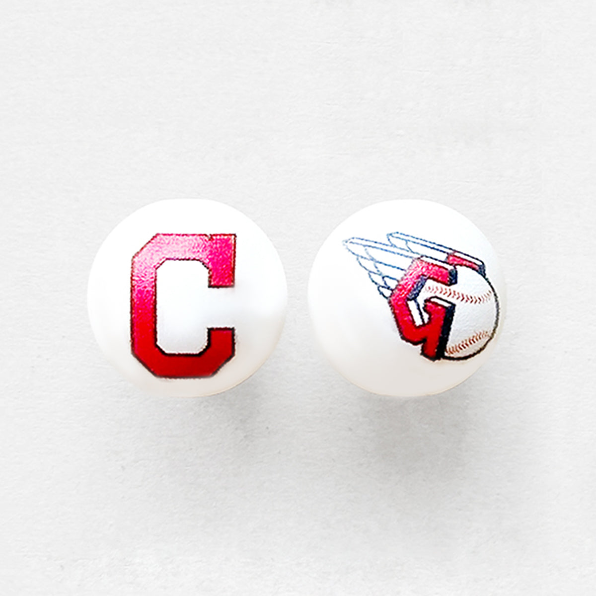 16mm Pearl Baseball Team Gumball Acrylic Beads