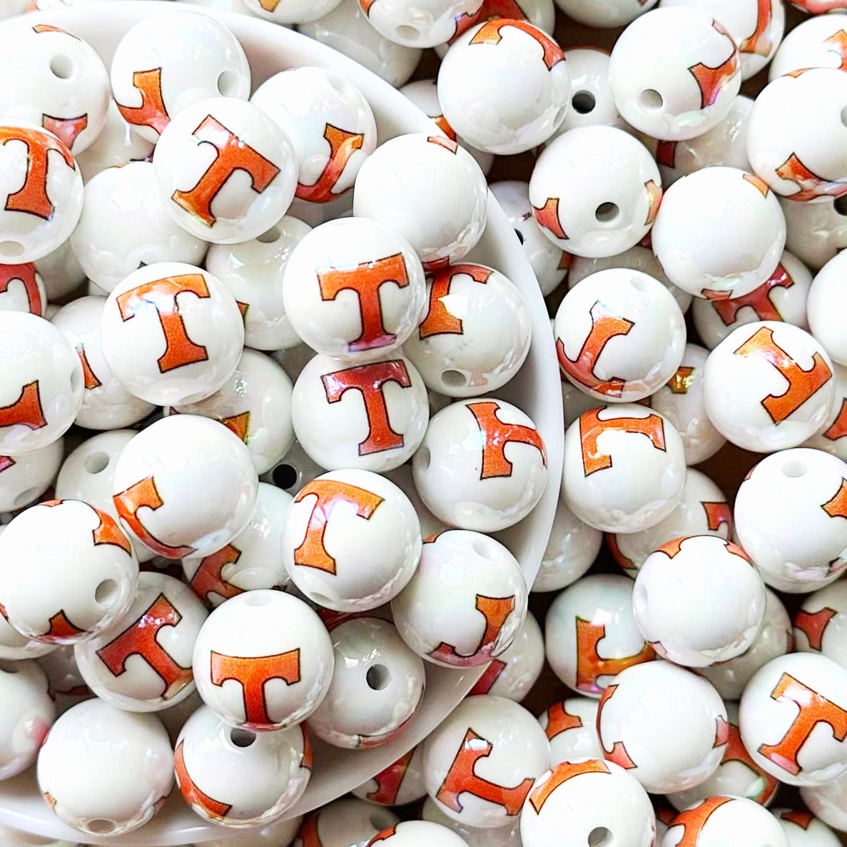 16mm UV College Football Team Gumball Acrylic Beads