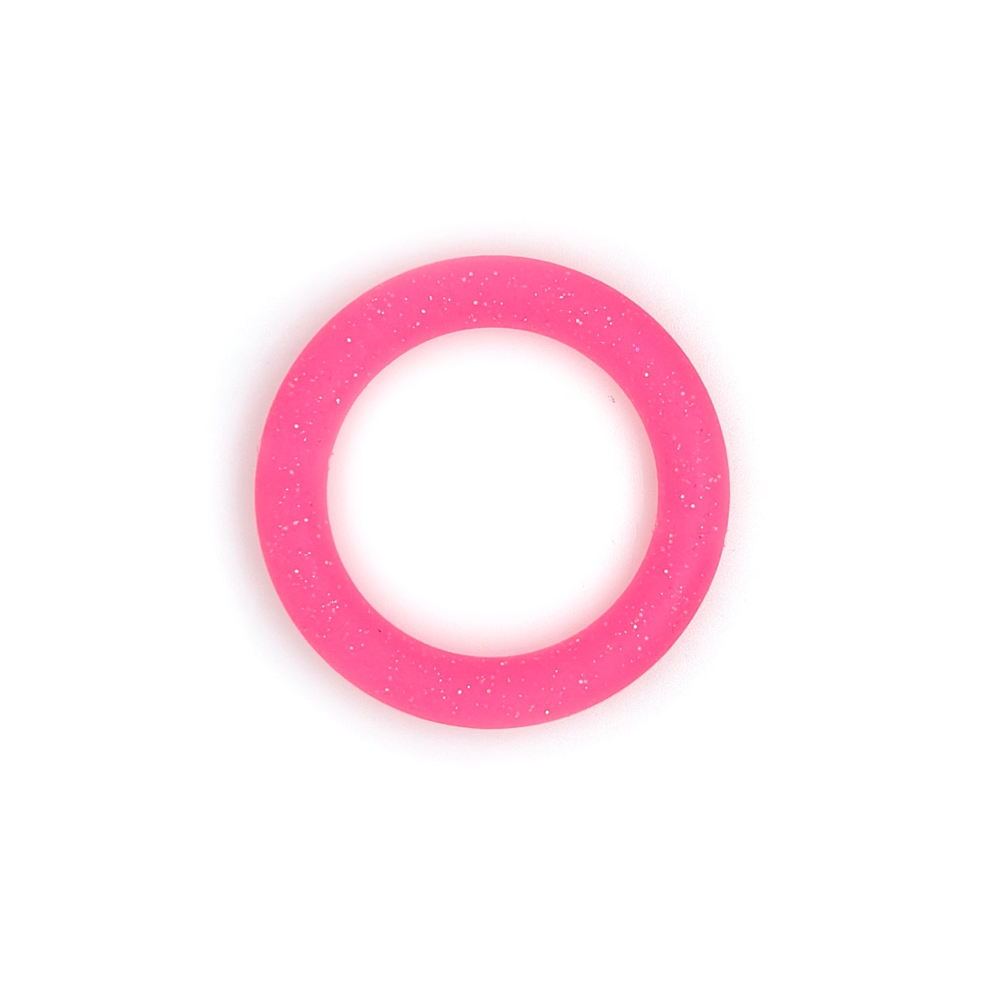 65mm Glitter Silicone Ring Loop with 2 holes