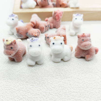 Flocked 3D Horse Acrylic Focal Beads,Pen DIY,Fuzzy Beads