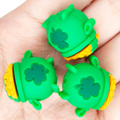 3D Shamrock Gold Coin Storage Focal