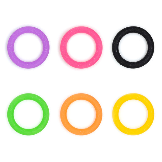 65mm Glitter Silicone Ring Loop with 2 holes