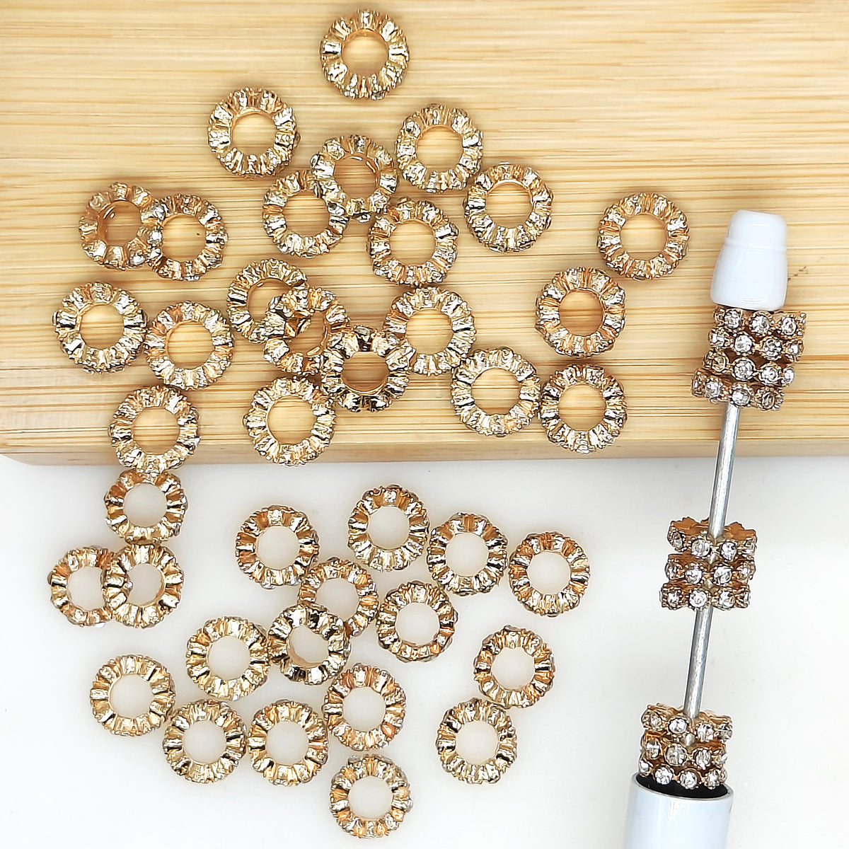 10mm Sparkle Rhinestone Spacer,Metal Spacer
