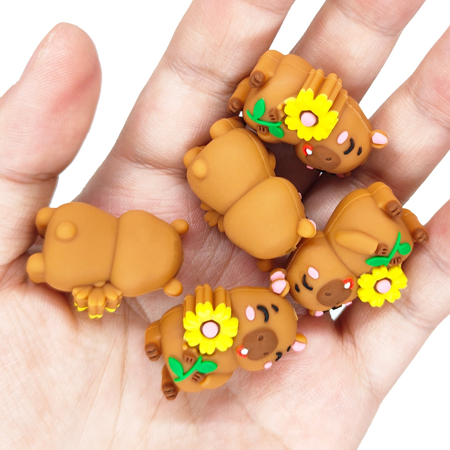 3D Capybara Sunflower Focal