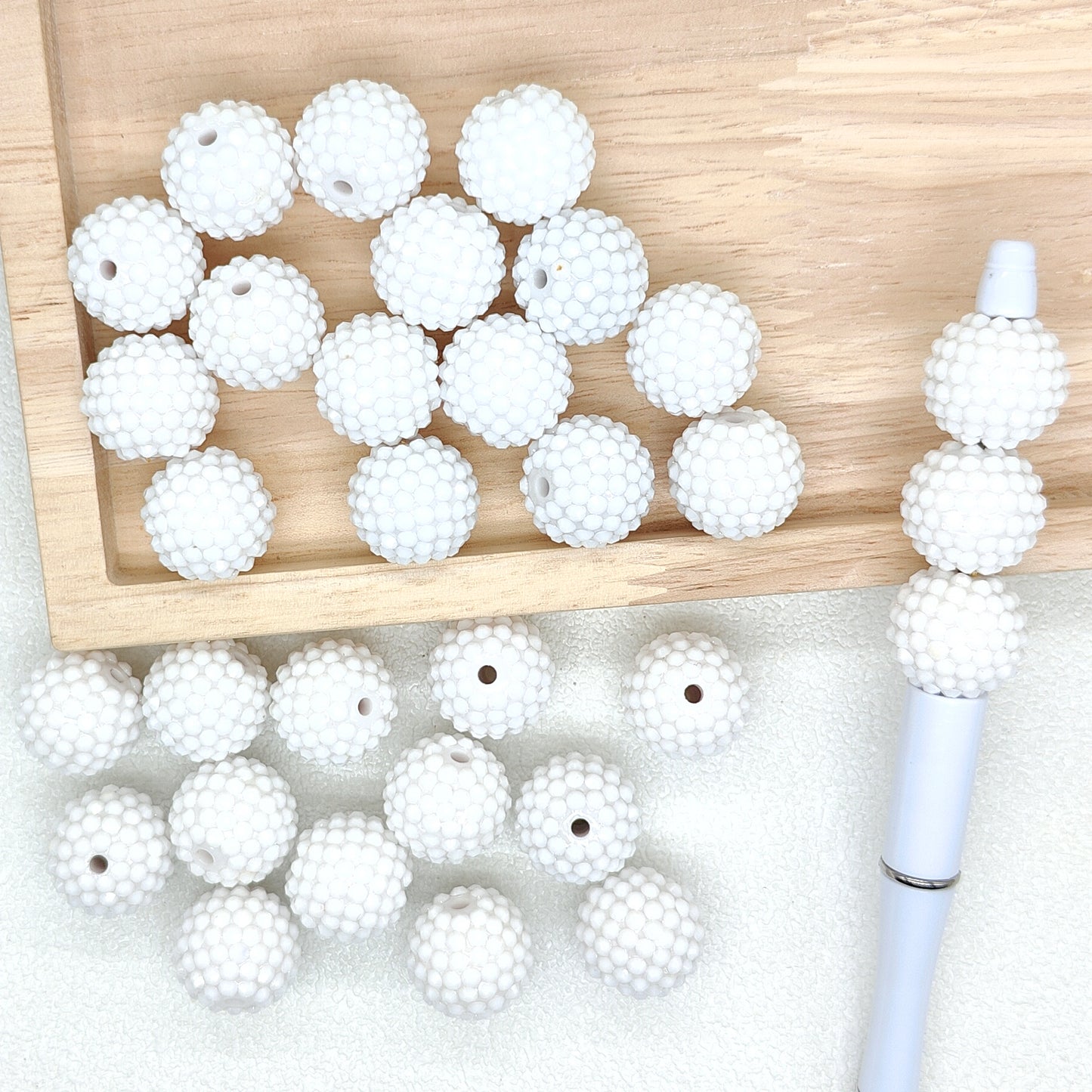 Chunky 20mm Rhinestone Acrylic Bubblegum Bead