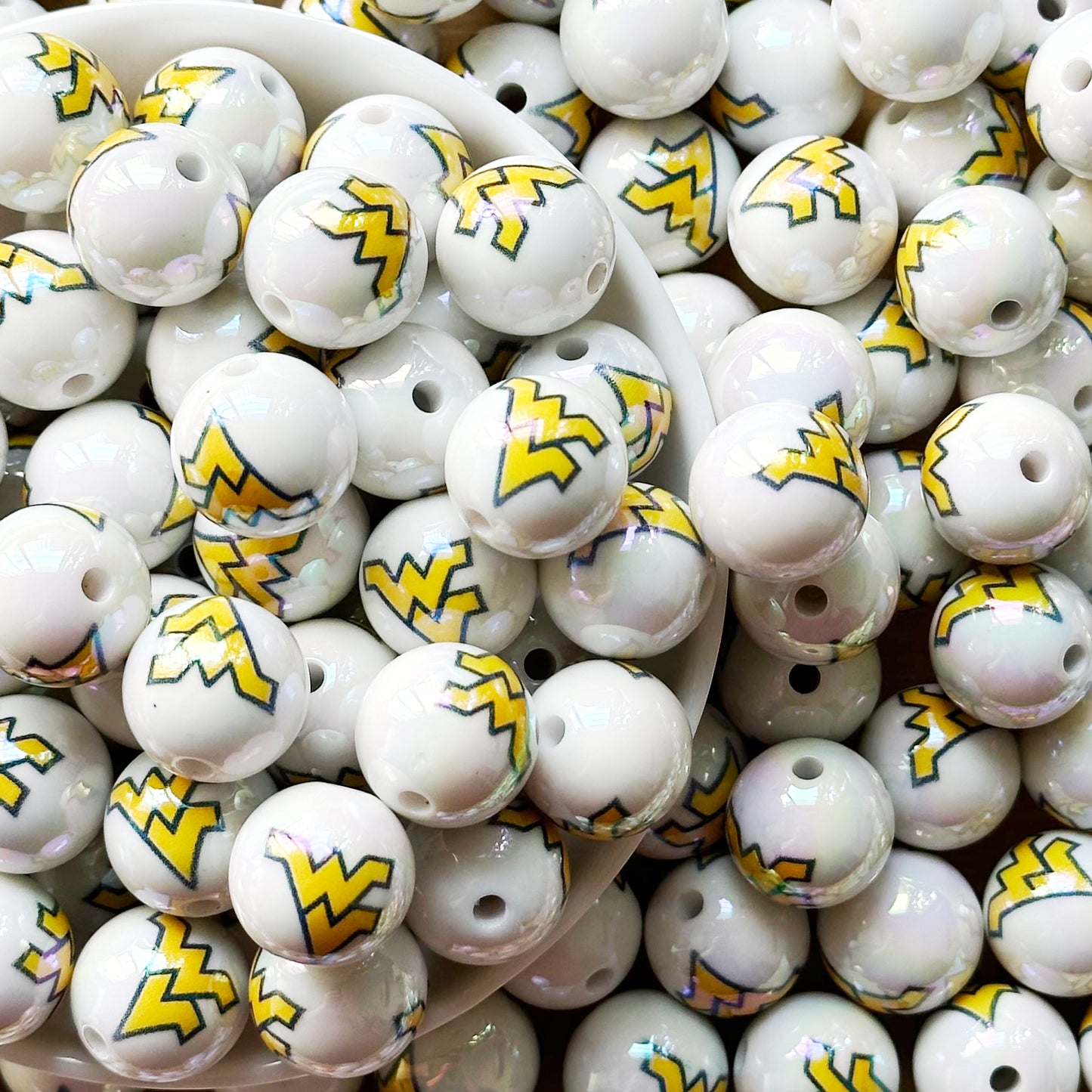 16mm UV College Football Team Gumball Acrylic Beads