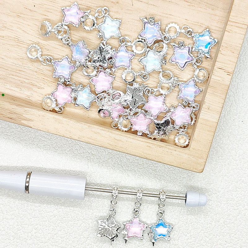 Colorful Star Bail Beads,Pen Dangle Charm Beads