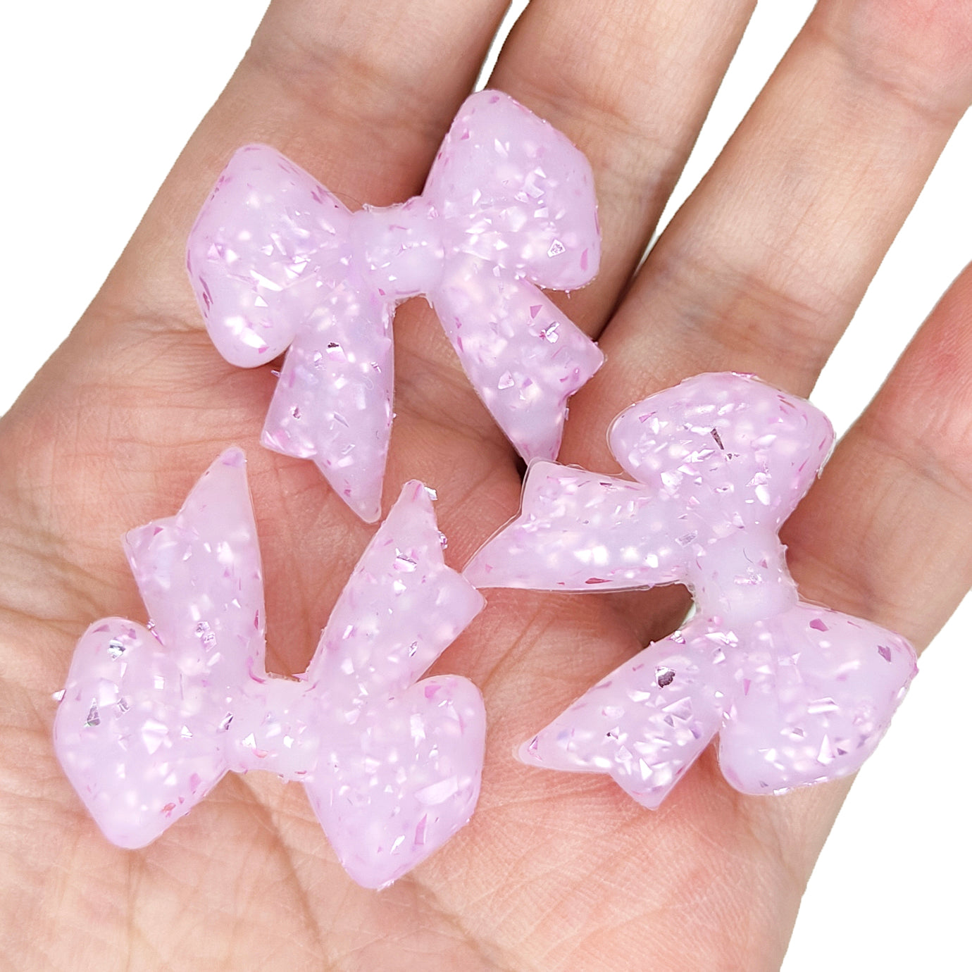 3D Shiny Flake Bowknot Focal