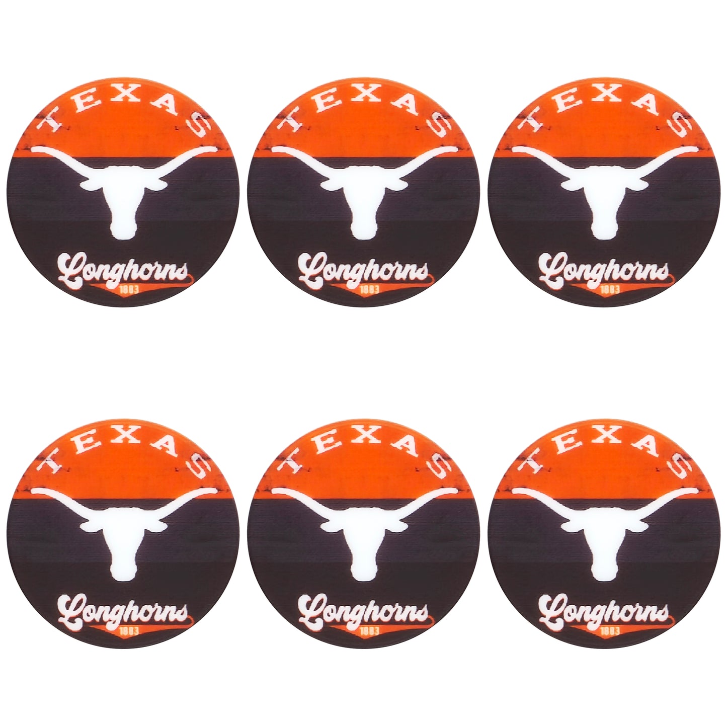 New Flat Round Print Silicone College Football Team Focal Beads