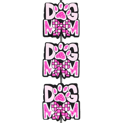 Dog Mom Checked Bow Focal