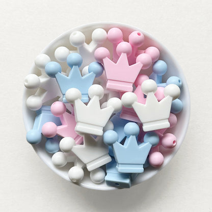 Mixed Crown Silicone Beads