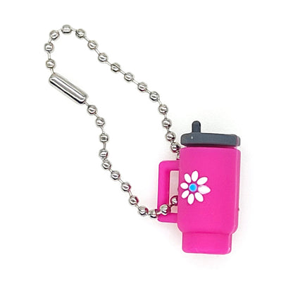 3D Tumbler Cup Pendant Charm with Chain