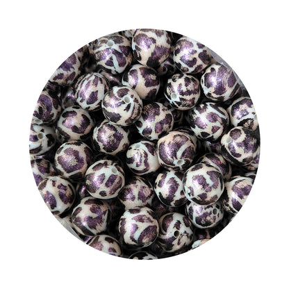 15mm Round Print Silicone Beads – MrBiteBabyStore