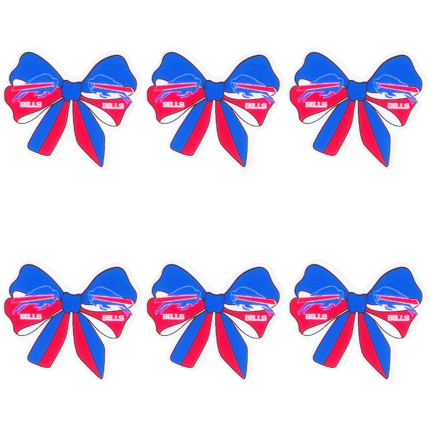 New Silicone Bow Football Team Focal Beads