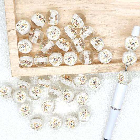16mm Round Dog Acrylic Beads,Gumball Beads