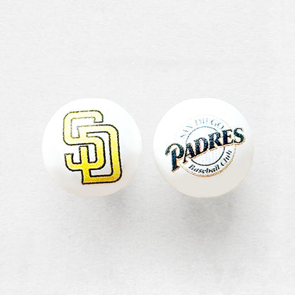 16mm Pearl Baseball Team Gumball Acrylic Beads