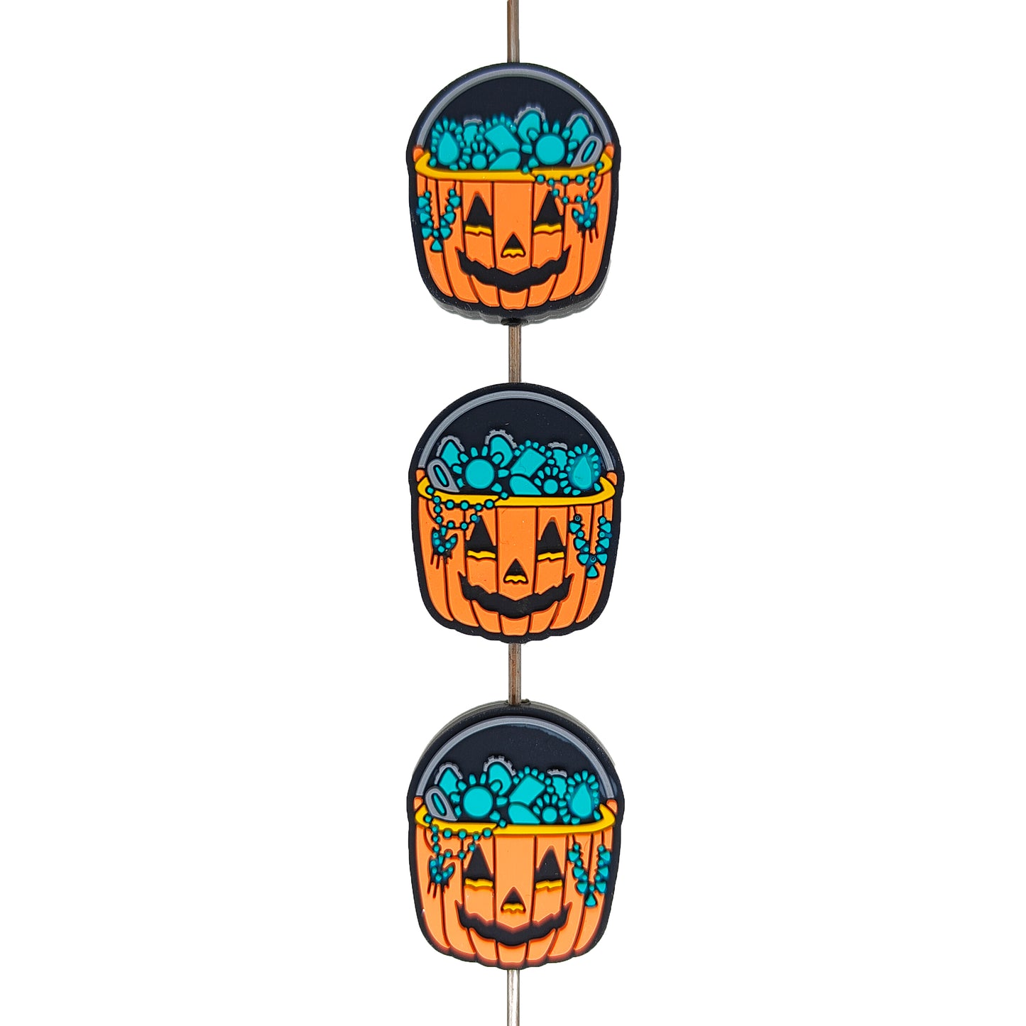 Turquoise Pumpkin Bucket Focal