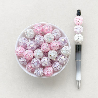 18mm Fancy Heart Pearl Ball,Acrylic Beads