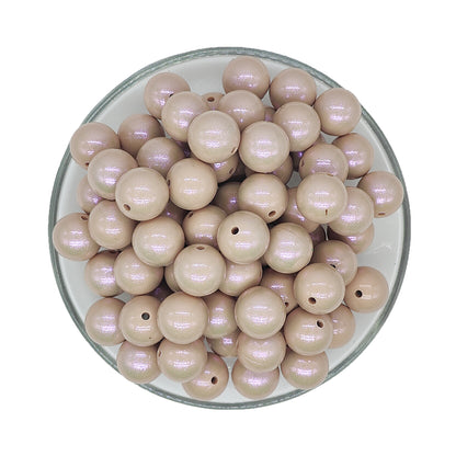 New 15mm Opal Round Glossy Silicone Beads