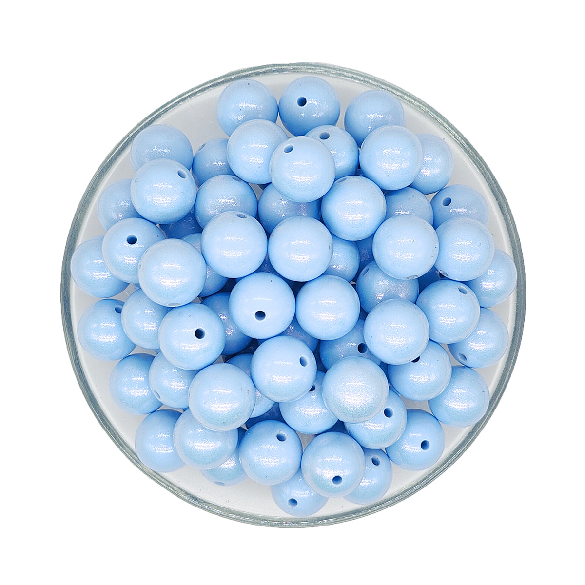 New 15mm Opal Round Glossy Silicone Beads