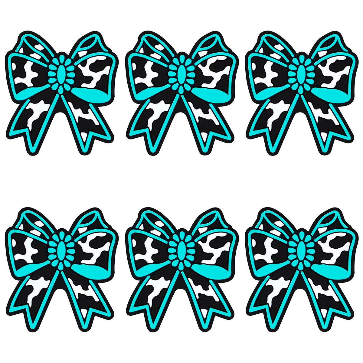 Western Turquoise Cow Bow Focal