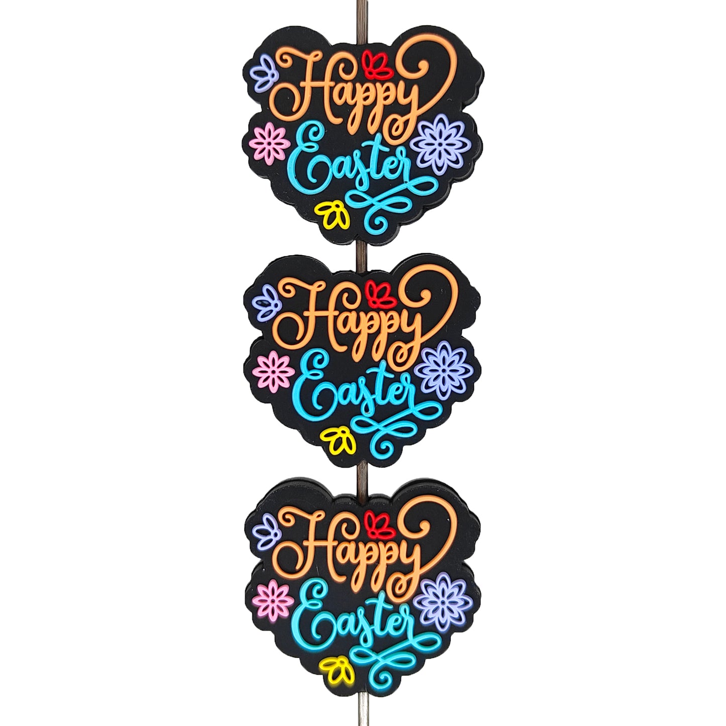 Happy Easter Silicone Focal Beads