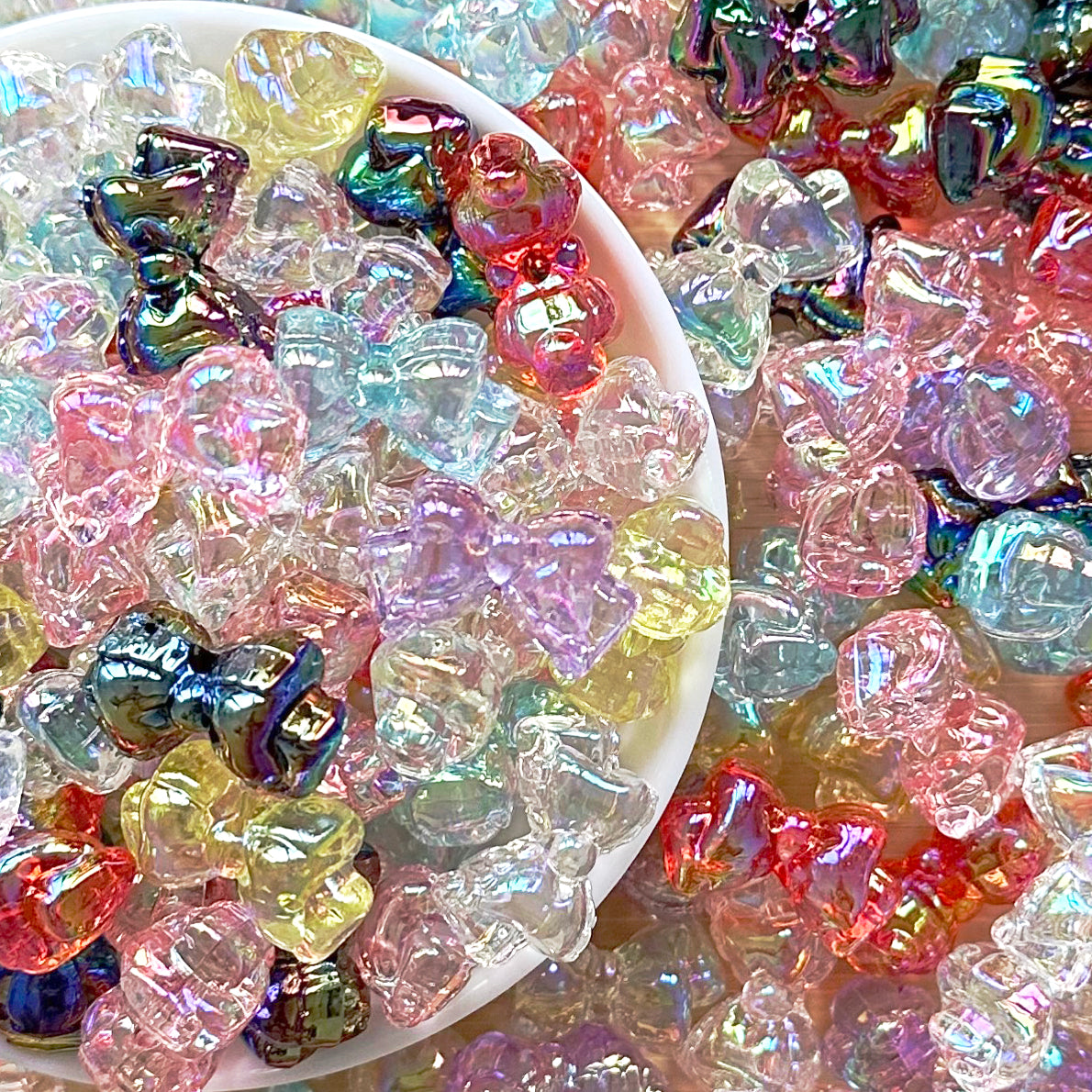 UV Bowknot Acrylic Beads