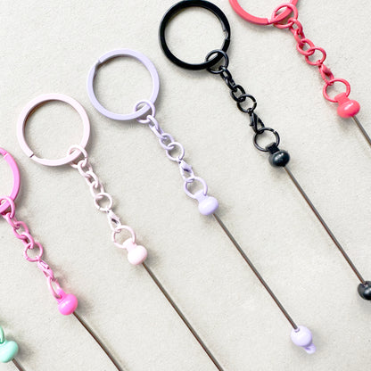 Beadable Keychain for Jewelry Making,Beadable Keyring Bar Blank