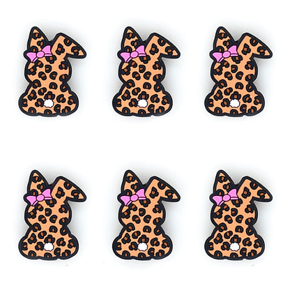 Leopard Rabbit Easter Focal Beads