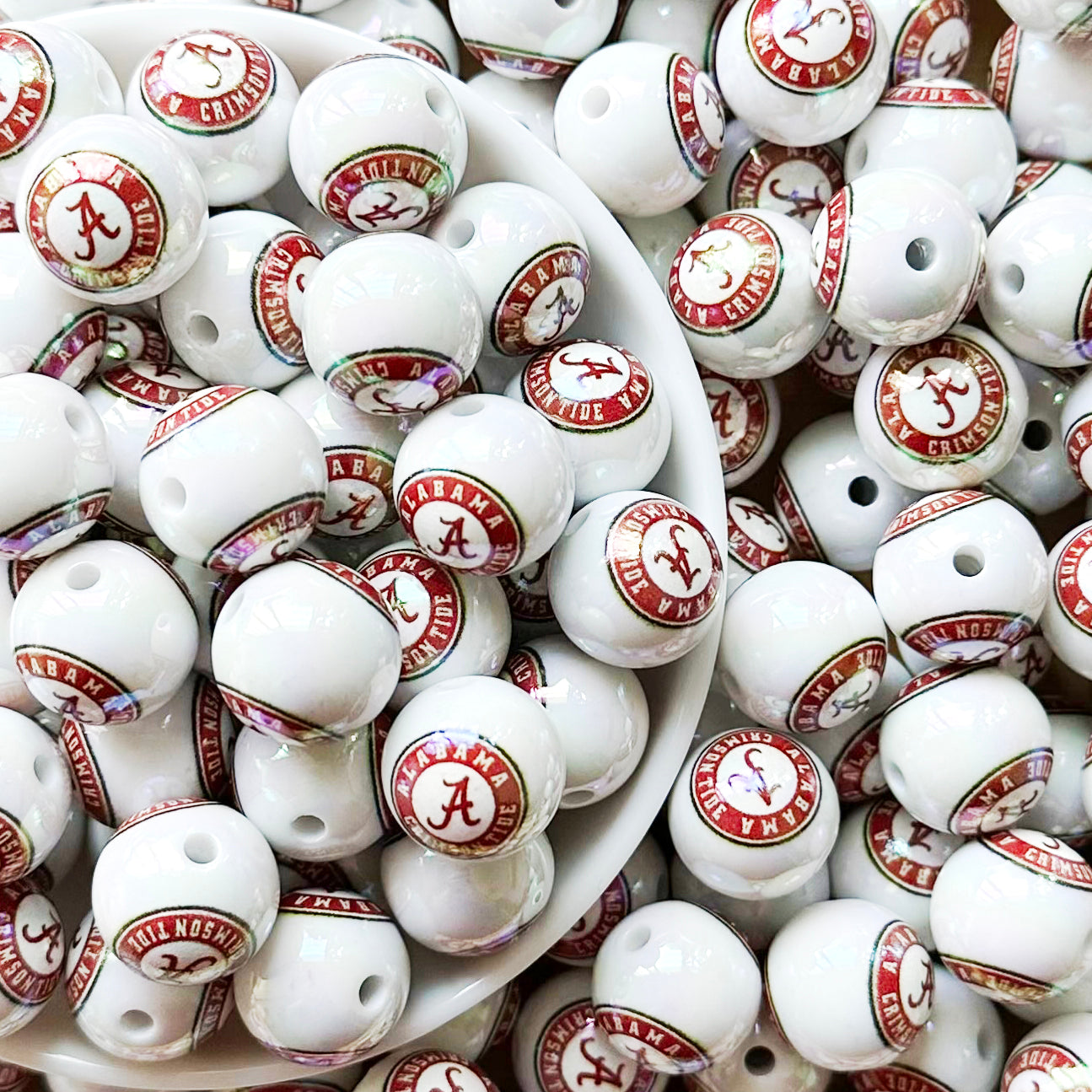 16mm UV College Football Team Gumball Acrylic Beads