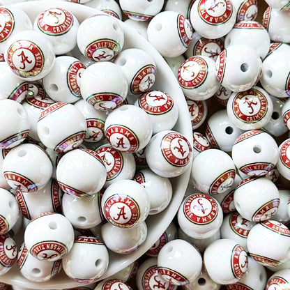 16mm UV College Football Team Gumball Acrylic Beads