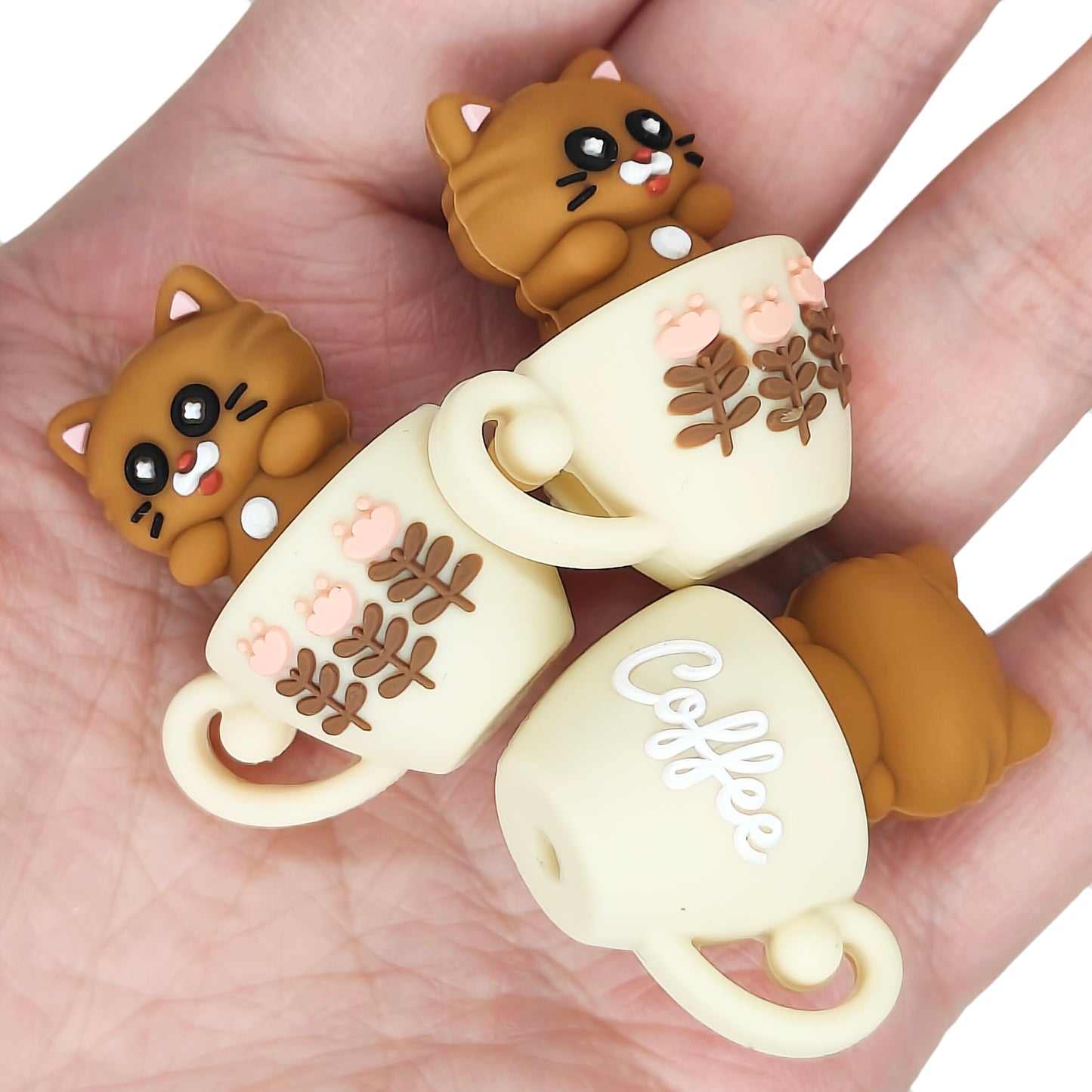 3D Coffee Cup Cat Focal