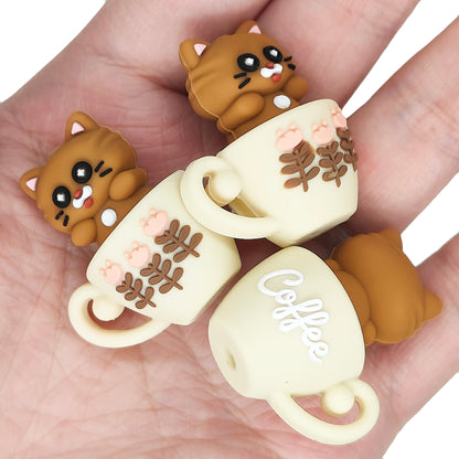 3D Coffee Cup Cat Focal