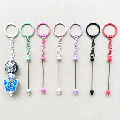 Beadable Keychain for Jewelry Making,Beadable Keyring Bar Blank