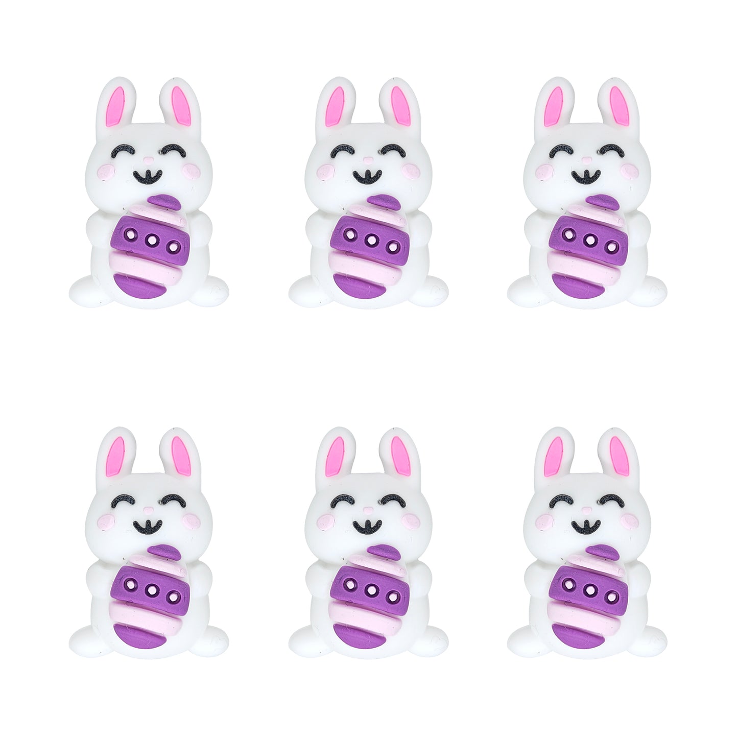 3D Bunny Rabbit Egg Easter Focal Beads
