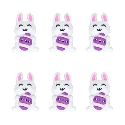 3D Bunny Rabbit Egg Easter Focal Beads