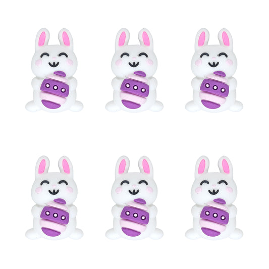 3D Bunny Rabbit Egg Easter Focal Beads