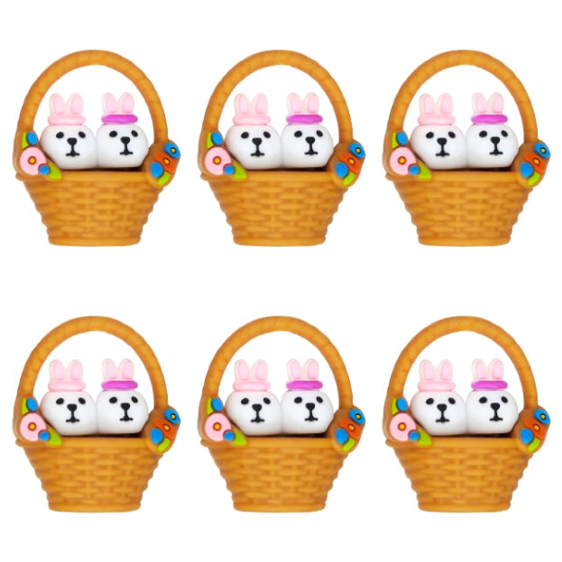 3D Rabbit in Basket Easter Focal