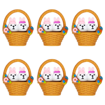 3D Rabbit in Basket Easter Focal