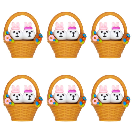 3D Rabbit in Basket Easter Focal