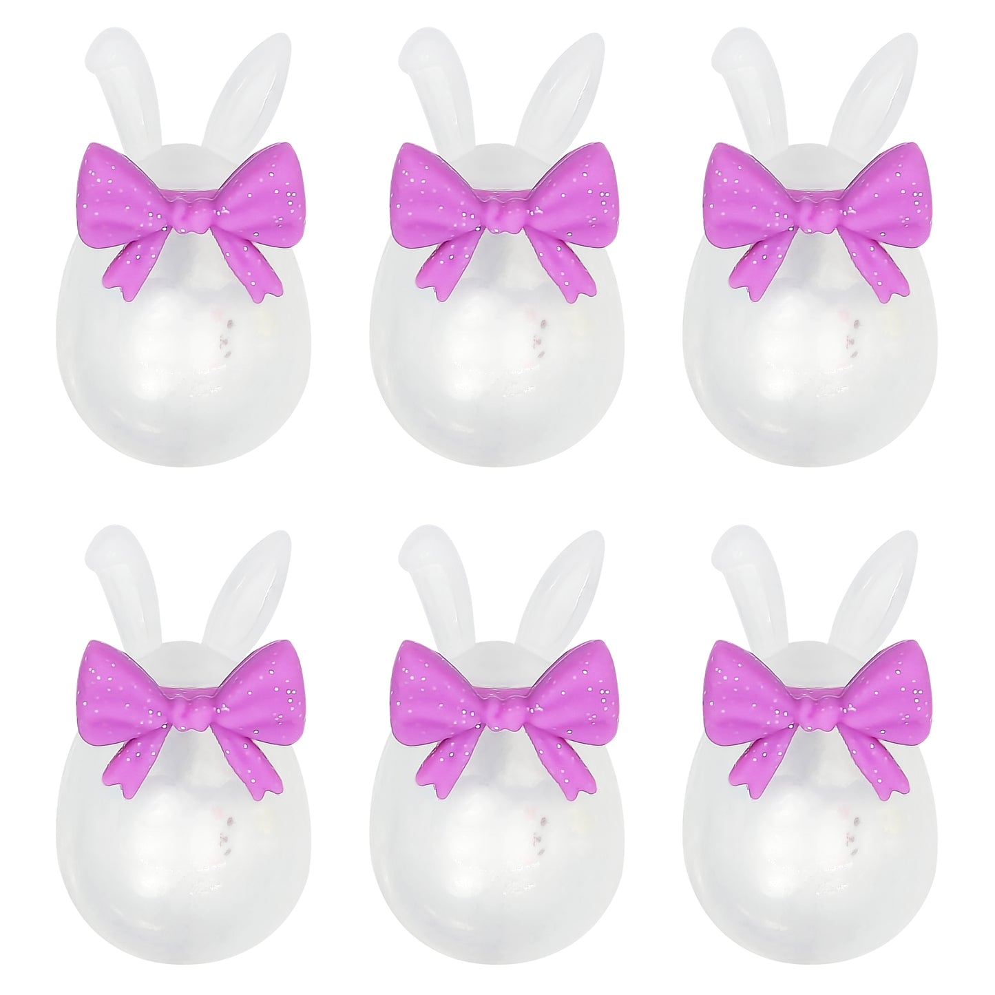 Silicone Focal Easter Bunny Bow Shaker Beads With Beads Inside