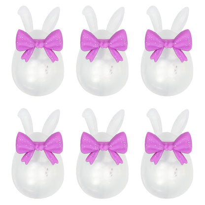Silicone Focal Easter Bunny Bow Shaker Beads With Beads Inside