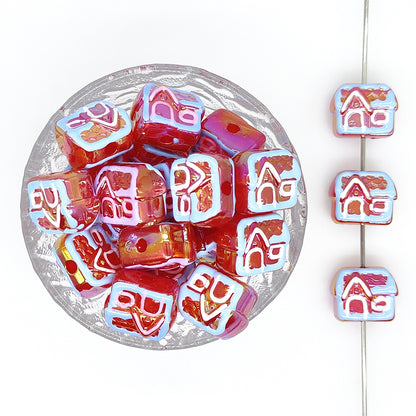 Red House Focal Acrylic Beads